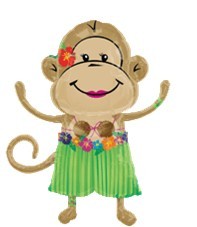 Monkey Luau Girl Shape夏威夷花猴（母） 