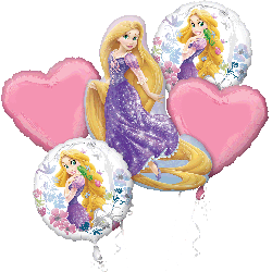 Rapunzel Shape长发公主气球束