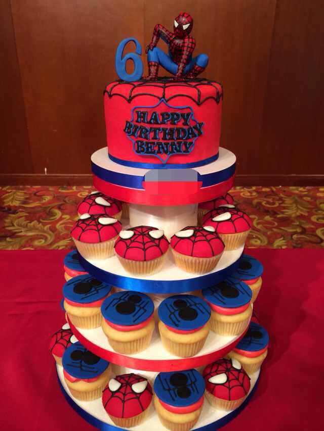 SpiderMan cake 蜘蛛侠翻糖蛋糕